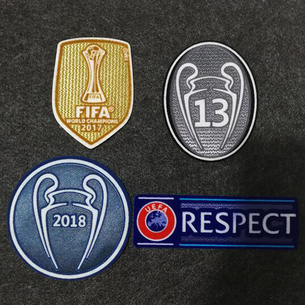 2018 patch campeón uefa league 2018 parches/letras
