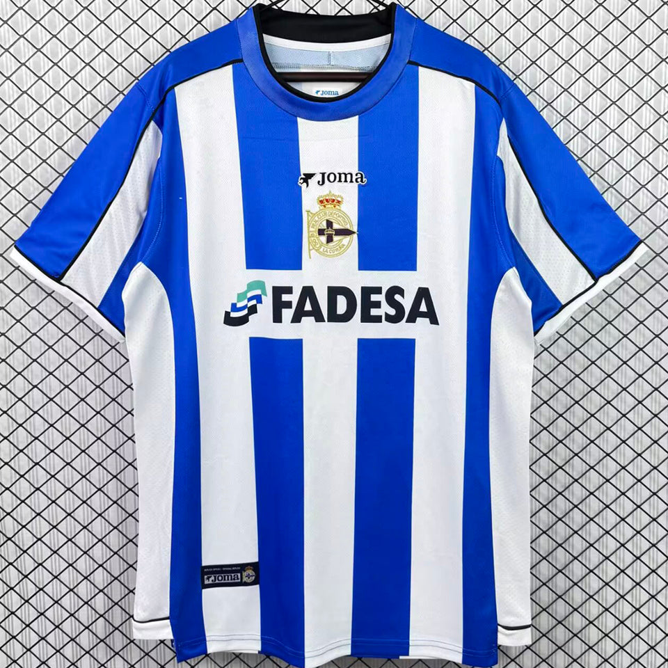 jersey 2002/2003 deportivo la coruna local manga corta versión fan retro
