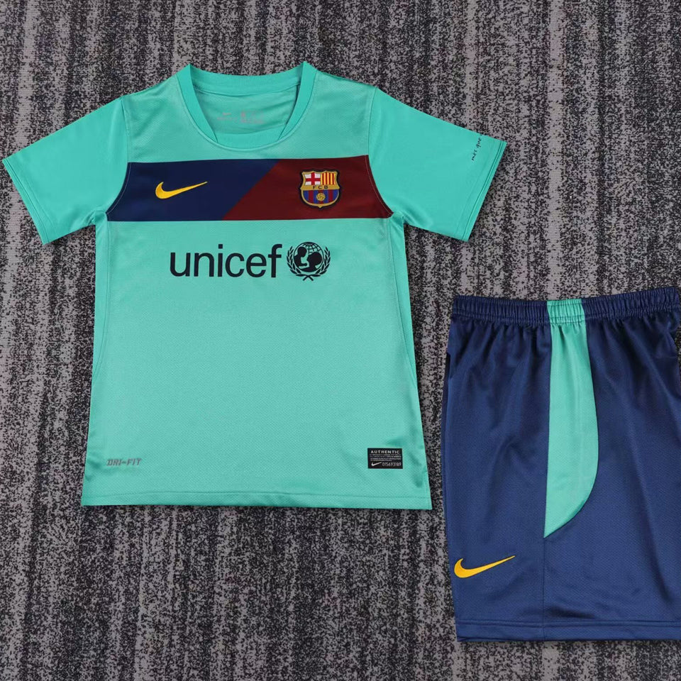 Jersey 2010/11 Barcelona Visitante Manga corta Niño Retro