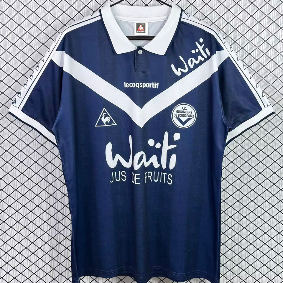 jersey 1996/1997 fc girondins de bordeaux local manga corta versión fan retro