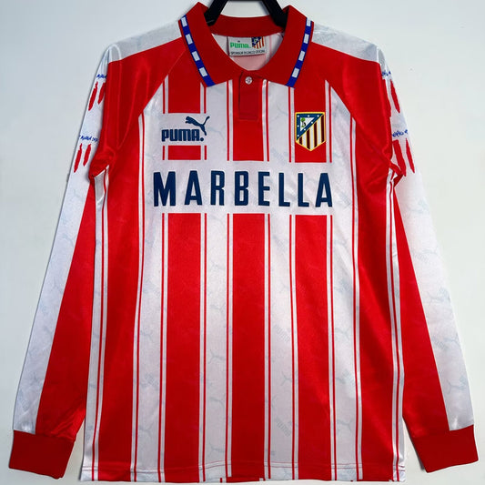 Jersey 1994/95 Atletico de Madrid Local Manga larga Versión Fan Retro