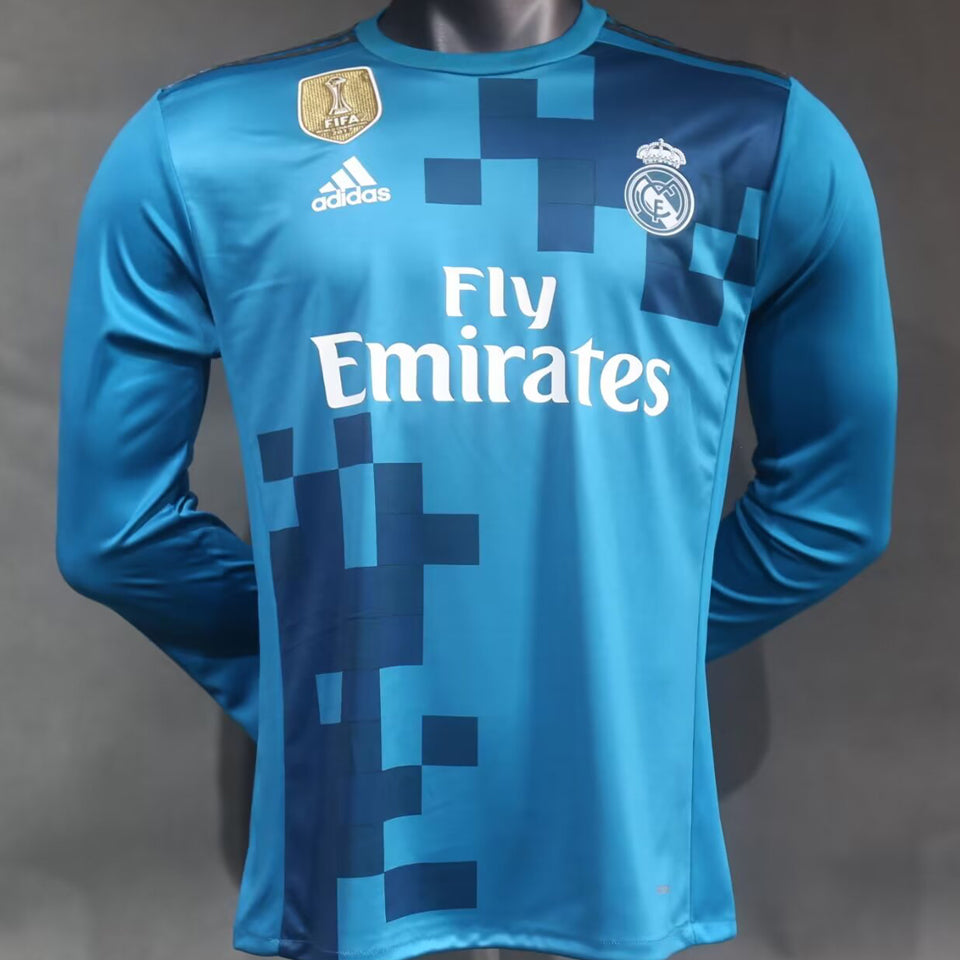 Jersey 2017/18 Real Madrid Tercero Manga larga Versión Jugador Retro