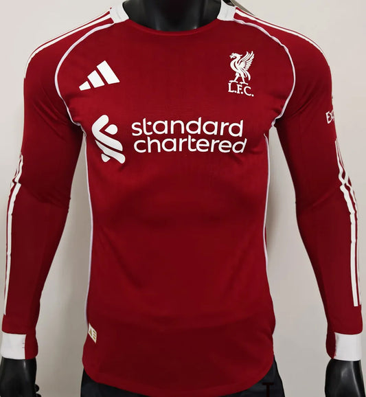 Jersey 2025/26 Liverpool Local Manga larga Versión Jugador