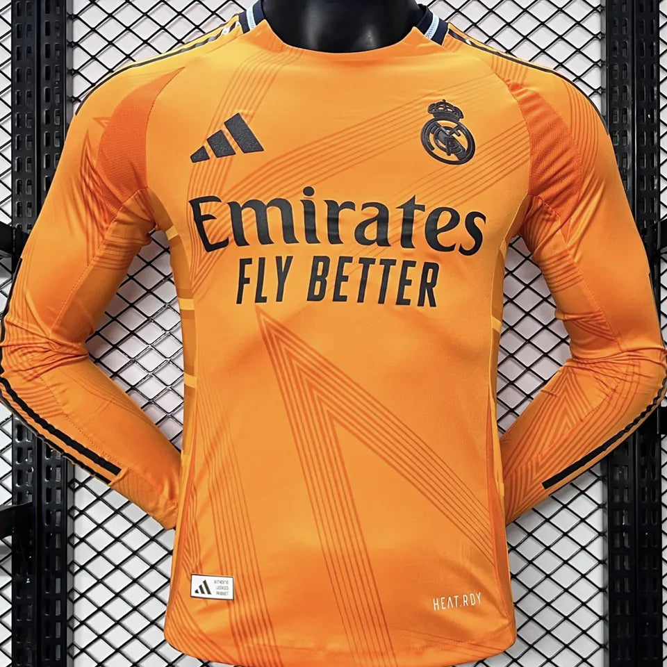 Jersey 2024/25 Real Madrid Visitante Manga larga Versión Jugador