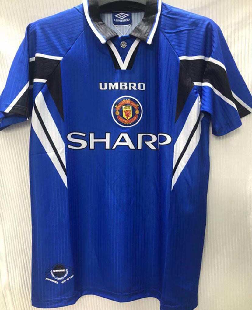 jersey 1996/98 manchester united tercero manga corta versión fan retro