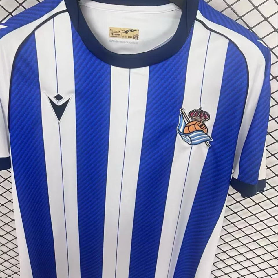 Jersey 2025/26 Real Sociedad Local Manga corta Versión Fan