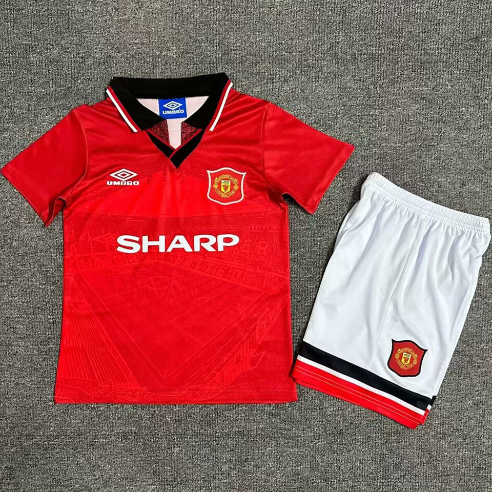 jersey 1994/96 manchester united local manga corta niño retro