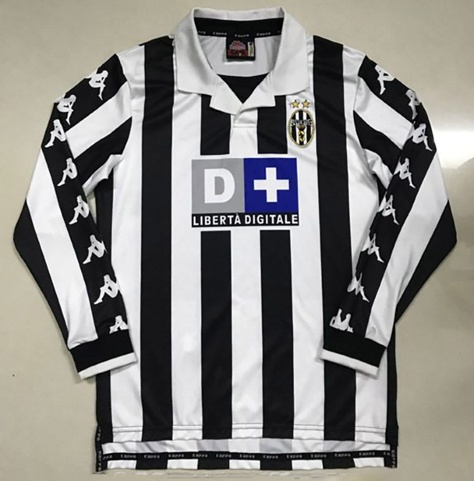 jersey 1999/2000 juventus local manga larga versión fan retro