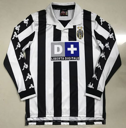 Jersey 1999/2000 Juventus Local Manga larga Versión Fan Retro