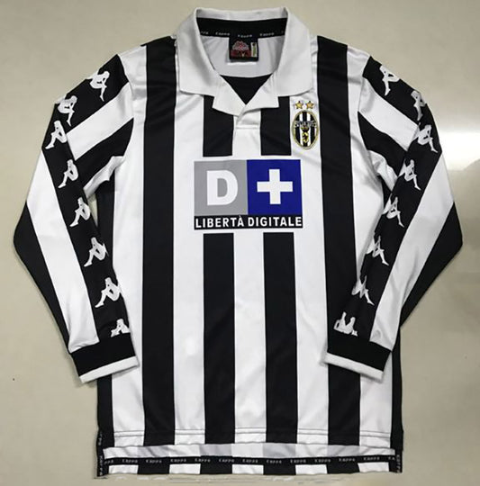 Jersey 1999/2000 Juventus Local Manga larga Versión Fan Retro