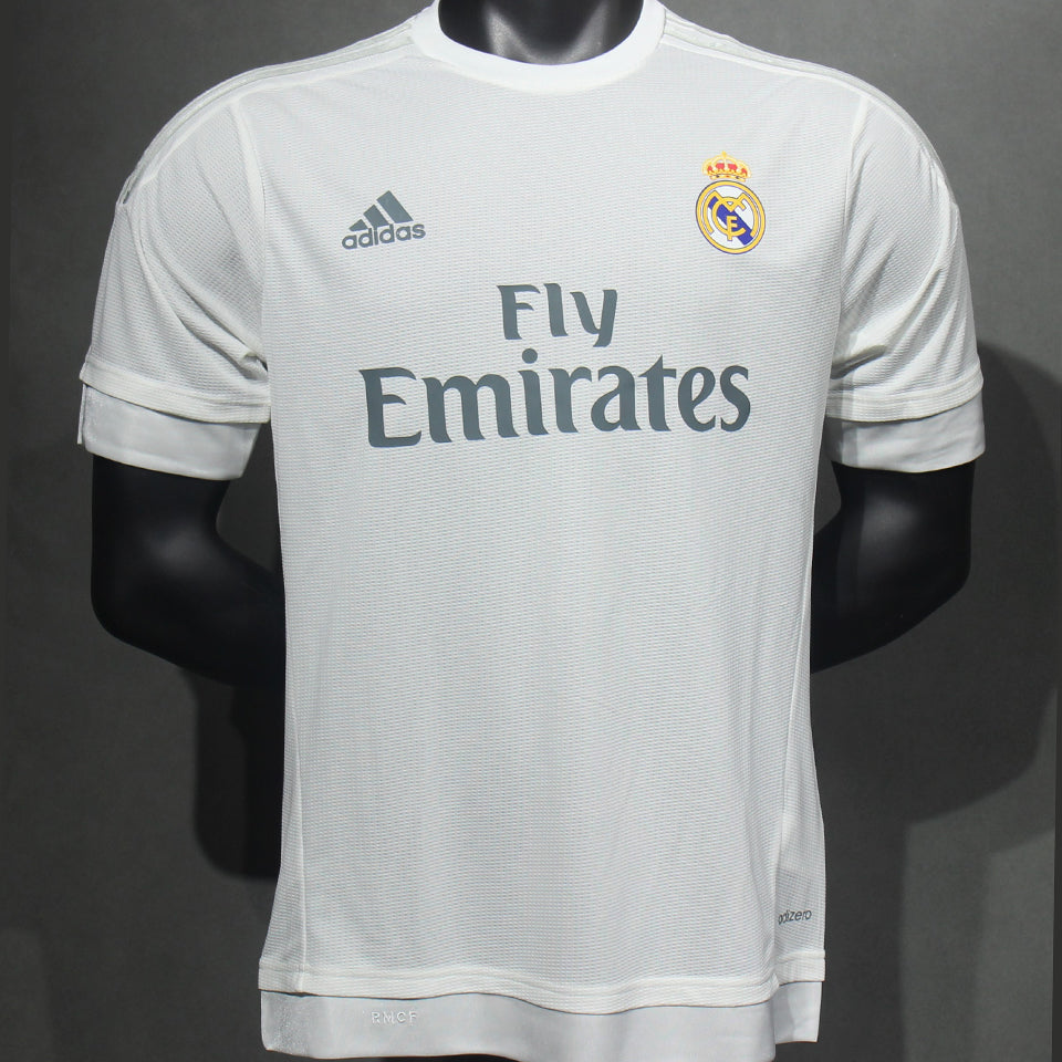 jersey 2015/16 real madrid local manga corta versión jugador retro