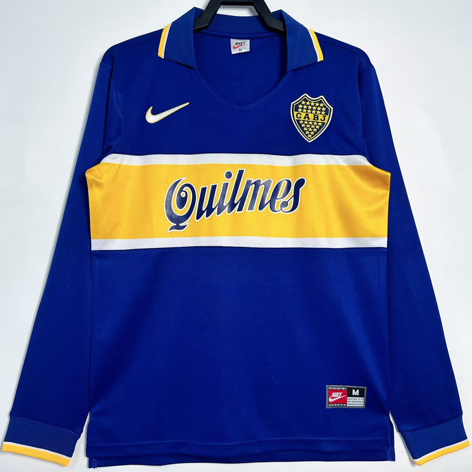 jersey 1996/97 boca local manga larga versión fan retro