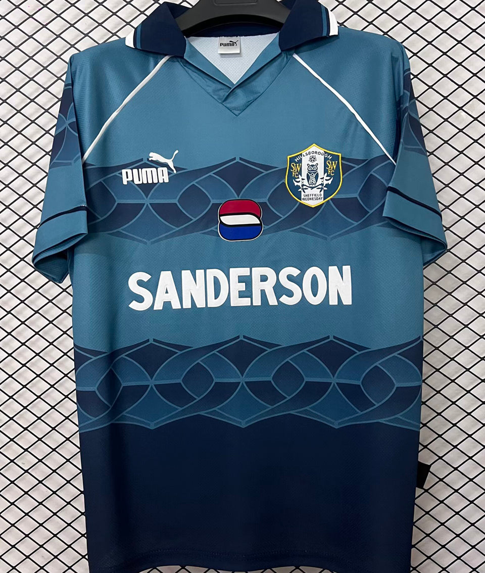 jersey 1997 sheffield wednesday visitante manga corta versión fan retro