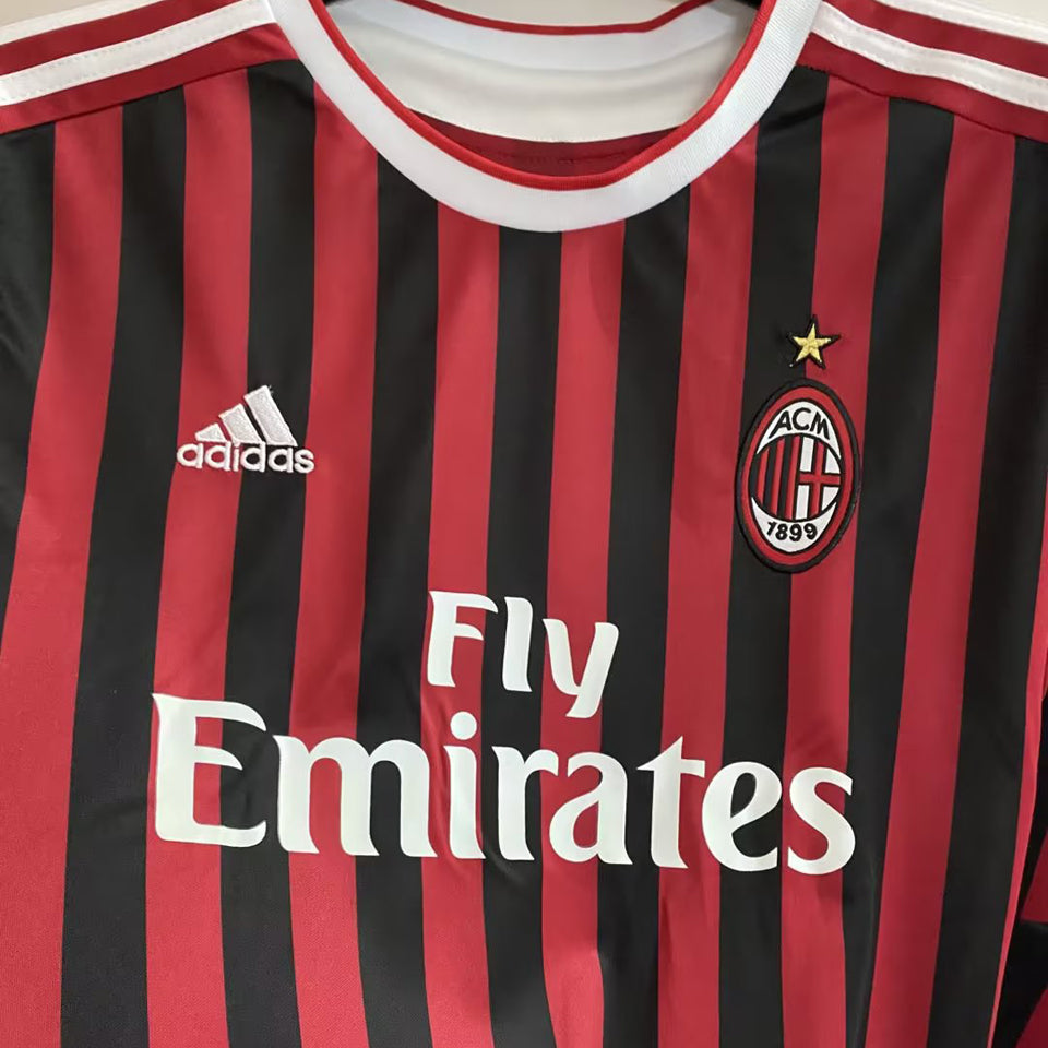 jersey 2011/12 ac milan local manga larga versión fan retro