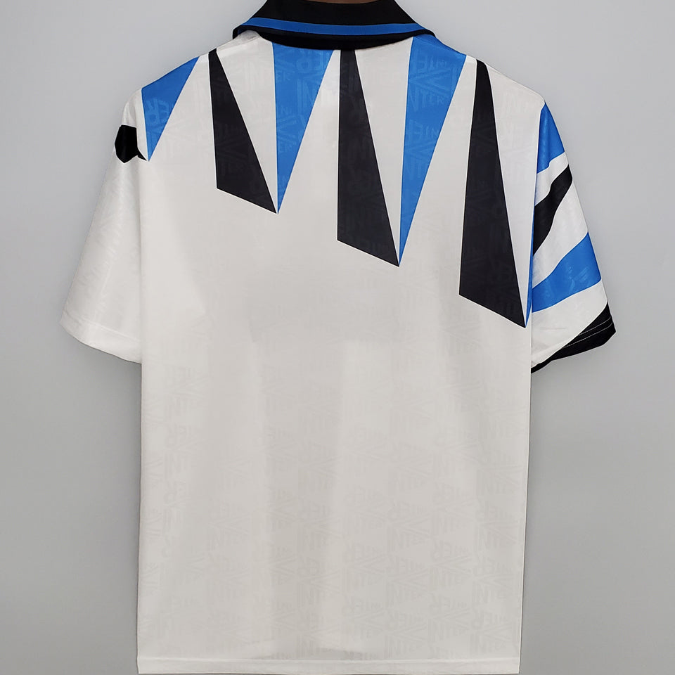 jersey 1991/93 inter milan visitante manga corta versión fan retro