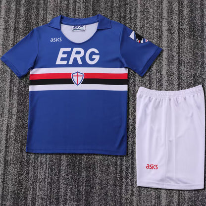 Jersey 1990/91 Sampdoria Local Manga corta Niño Retro