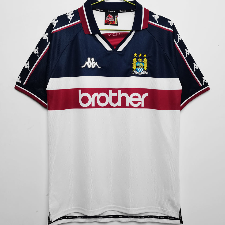 jersey 1997/98 manchester city visitante manga corta versión fan retro