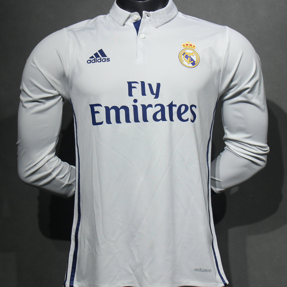 Jersey 2016/17 Real Madrid Local Manga larga Versión Jugador Retro