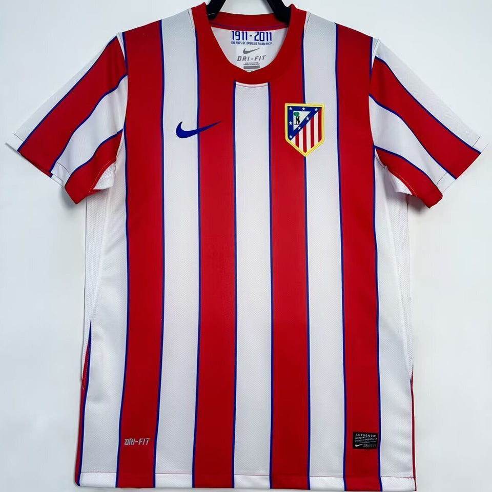 jersey 2011/2012 atletico de madrid local manga corta versión fan retro