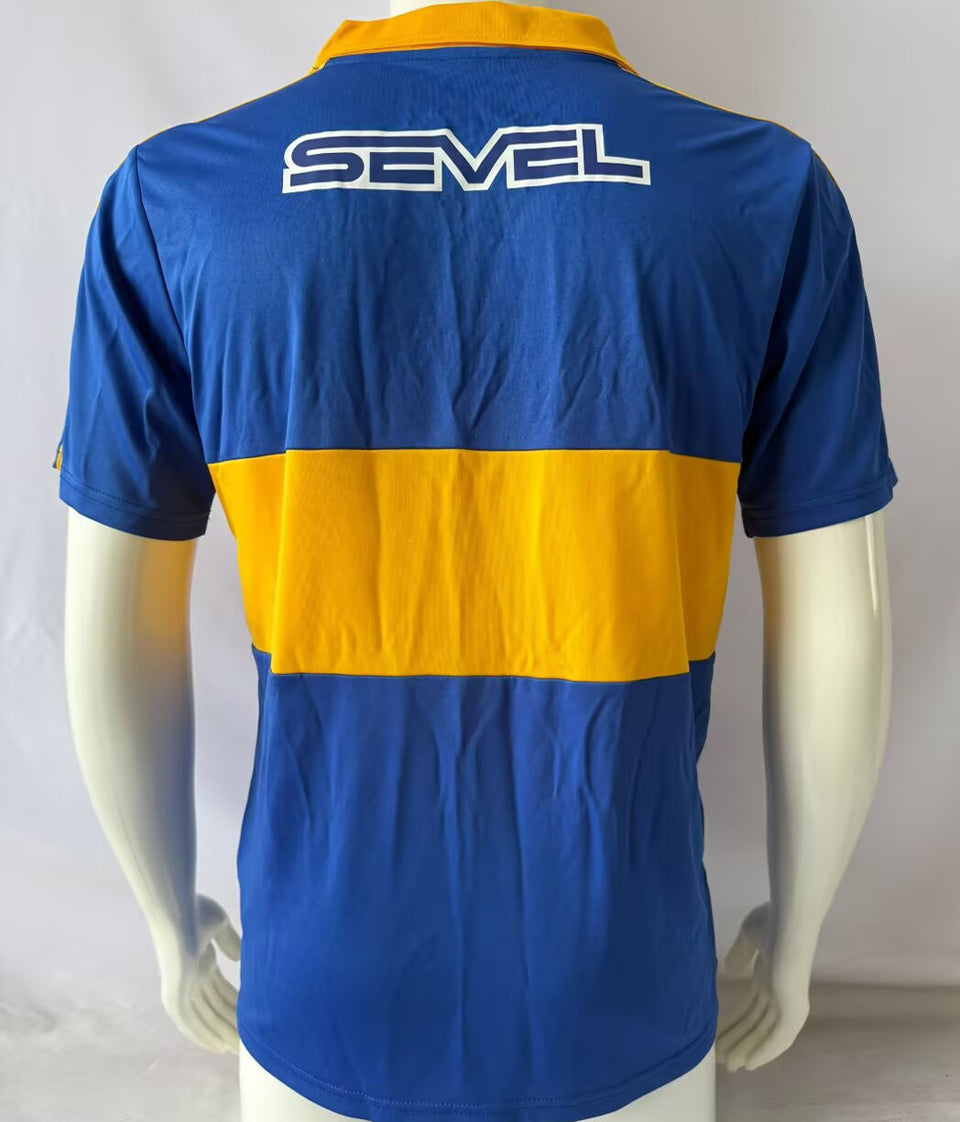 jersey 1990/1991 boca visitante manga corta versión fan retro