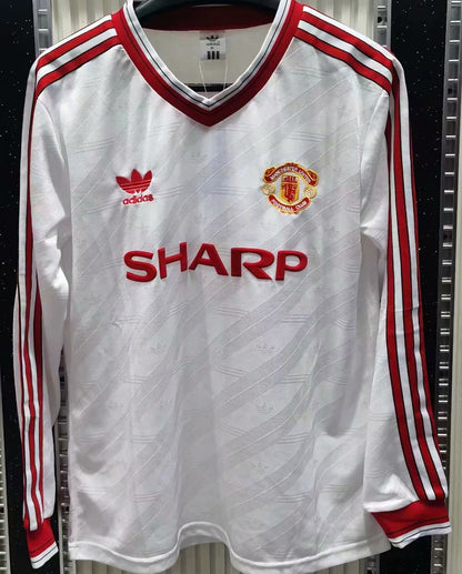Jersey 1986 Manchester United Visitante Manga larga Versión Fan Retro
