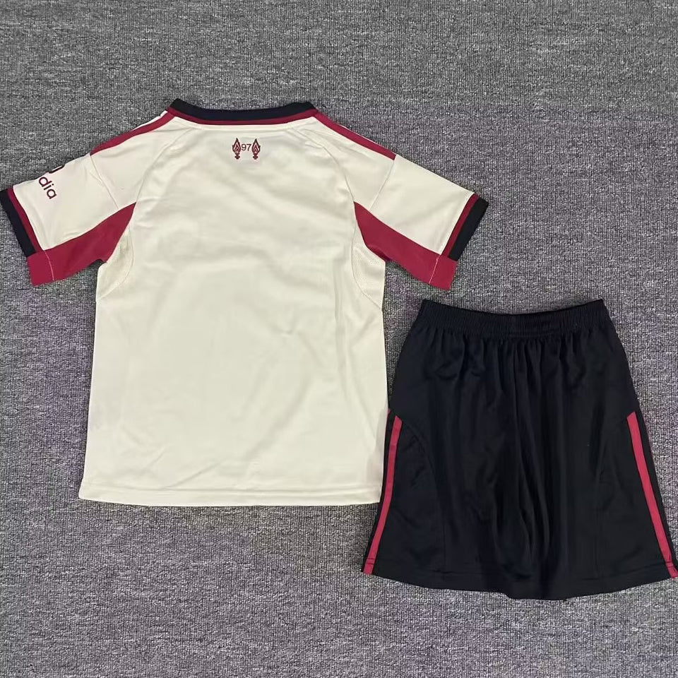 Jersey 2025/26 Liverpool Visitante Manga corta Niño