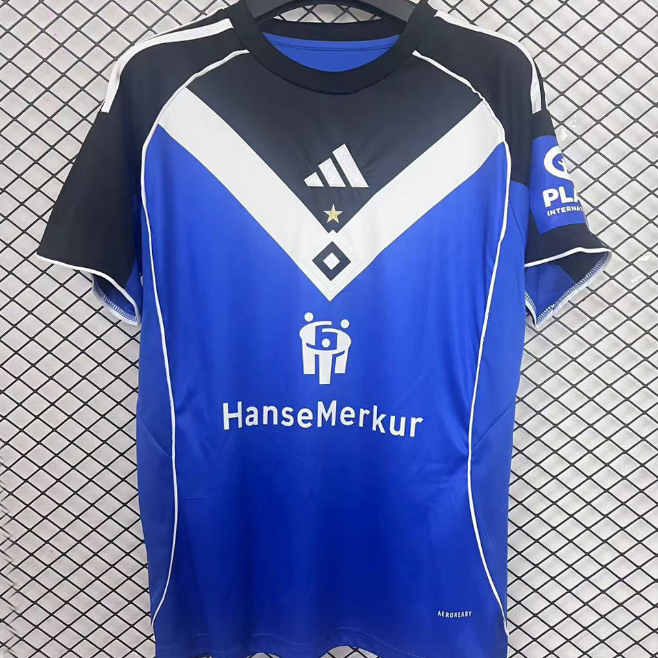 jersey 2025/26 hamburger sv visitante manga corta versión fan