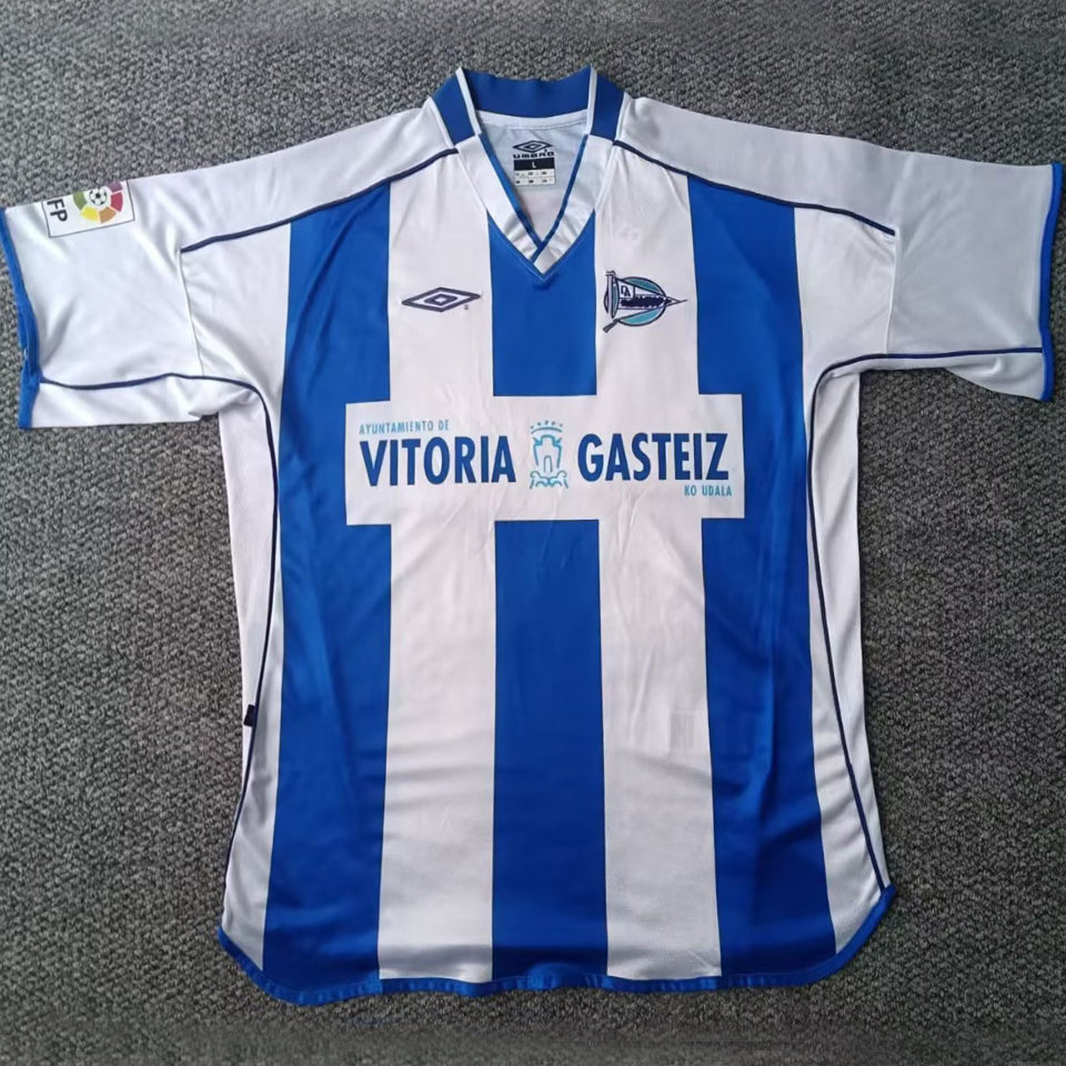 jersey 2003/2004 alaves local manga corta versión fan retro
