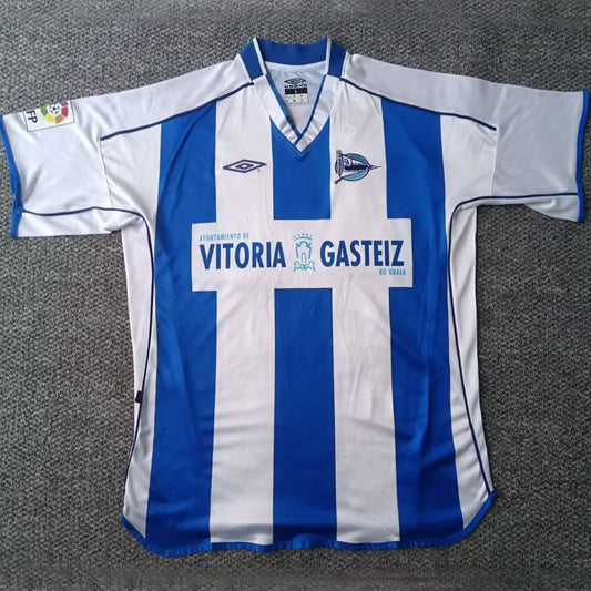 Jersey 2003/2004 Alaves Local Manga corta Versión Fan Retro