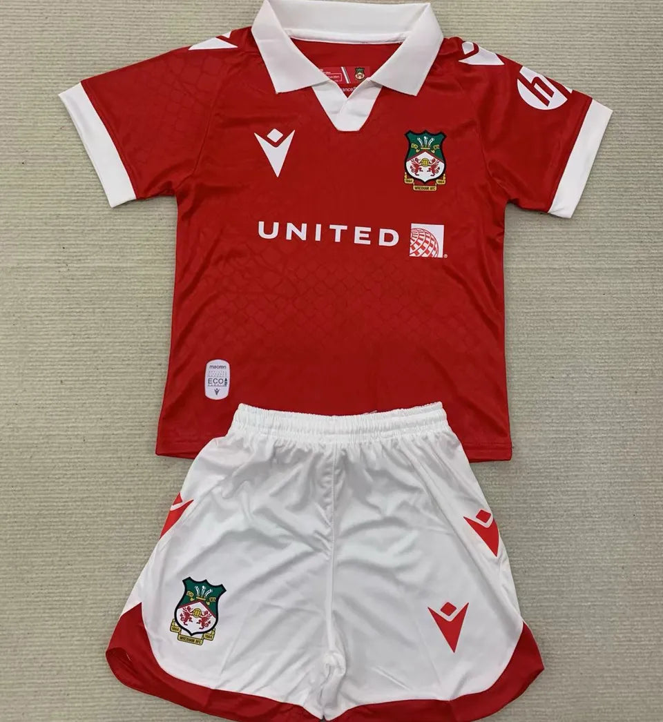 Jersey 2024/25 Wrexham Local Manga corta Niño