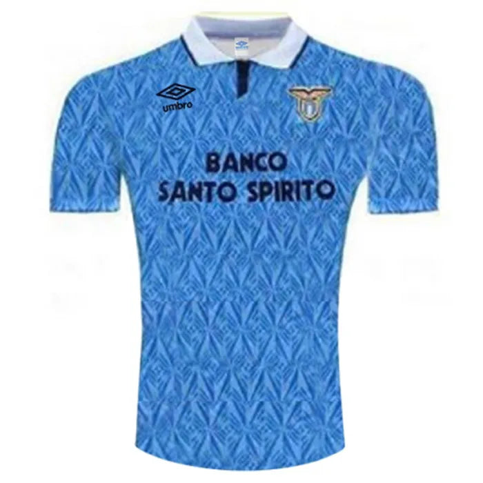 Jersey 1991 Lazio Local Manga corta Versión Fan Retro