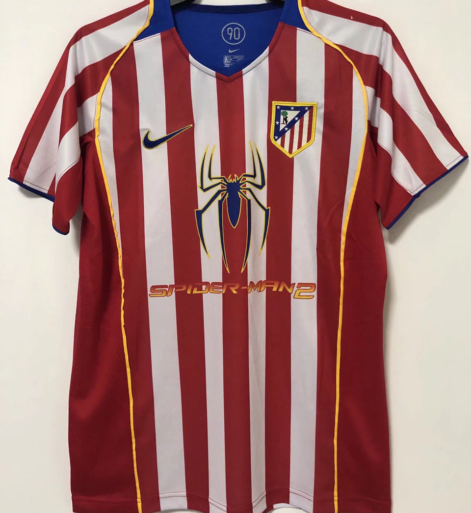 jersey 2004/05 atletico de madrid local manga corta versión fan retro