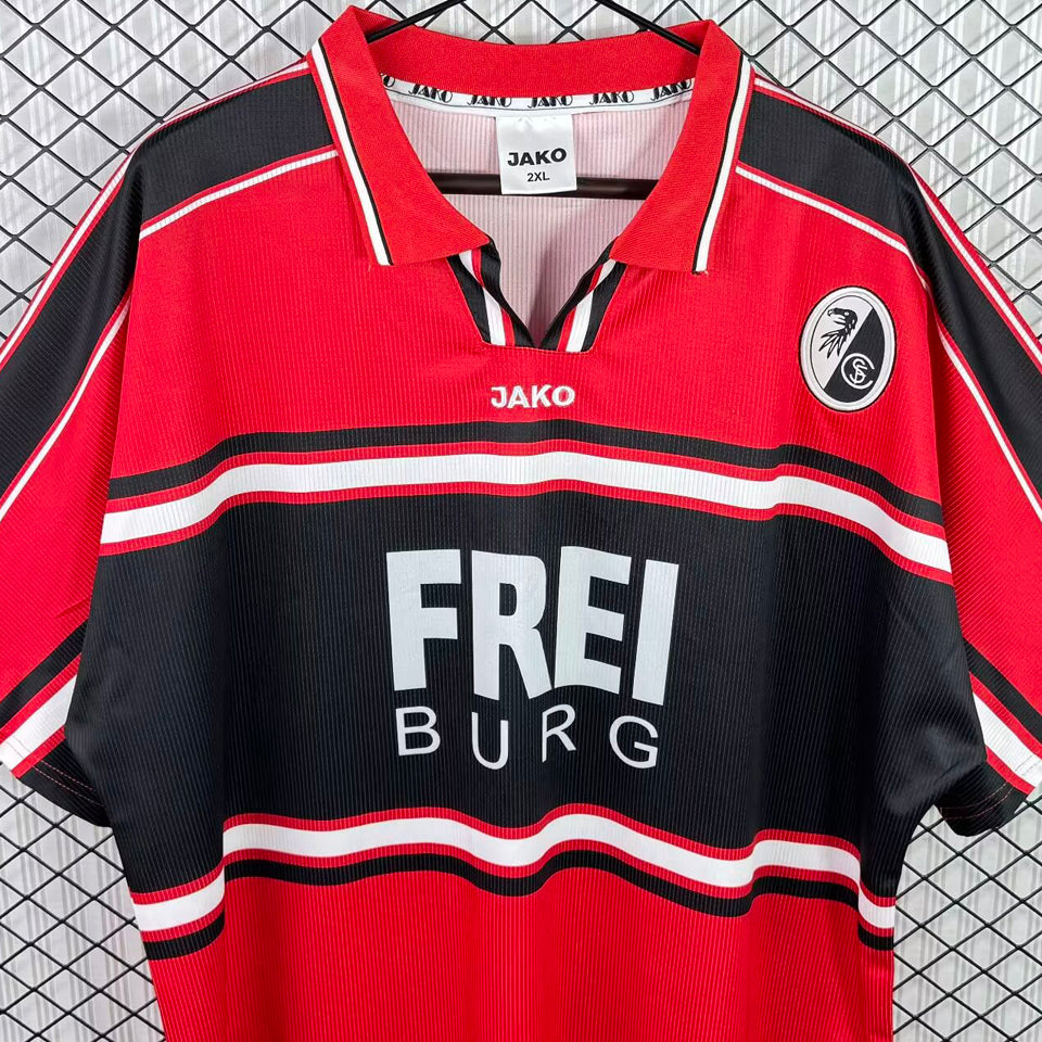 jersey 2000/2001 freiburg local manga corta versión fan retro