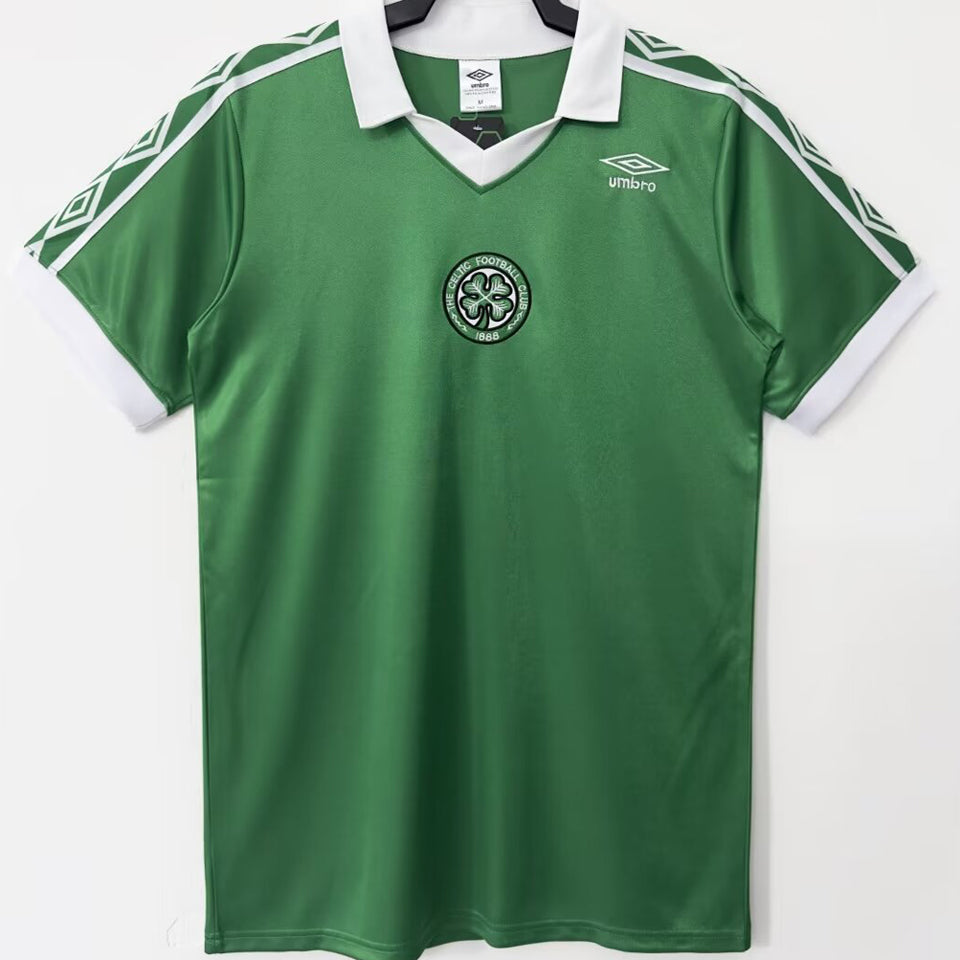 jersey 1980 celtic local manga corta versión fan retro