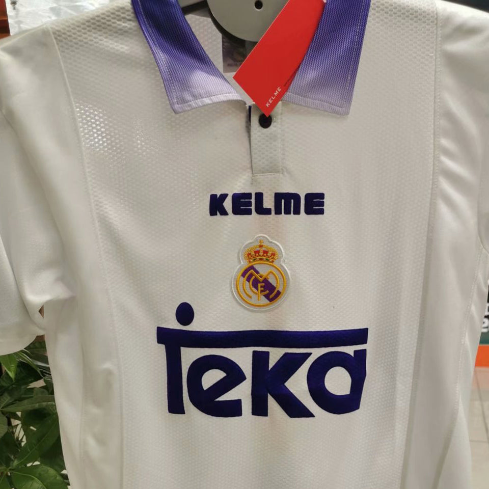 jersey 1997/98 real madrid local manga larga versión fan retro