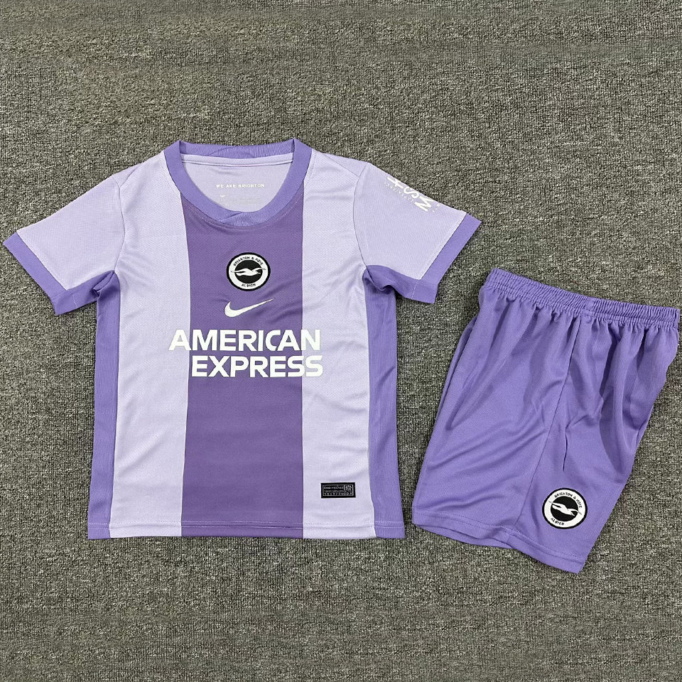 Jersey 2025/26 Brighton Visitante Manga corta Niño