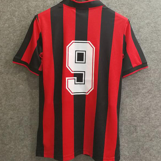 Jersey 1991/92 AC Milan Local Manga corta Versión Fan Retro