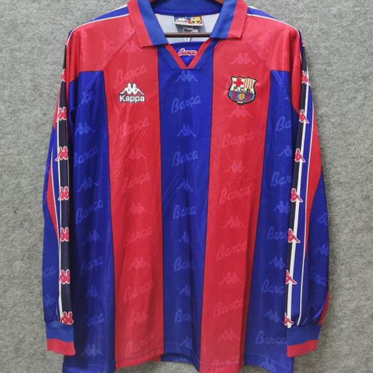 Jersey 1996/97 Barcelona Local Manga larga Versión Fan Retro