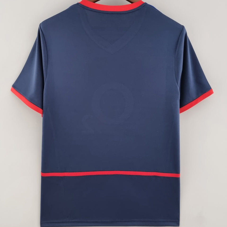 jersey 2002/04 arsenal visitante manga corta versión fan retro