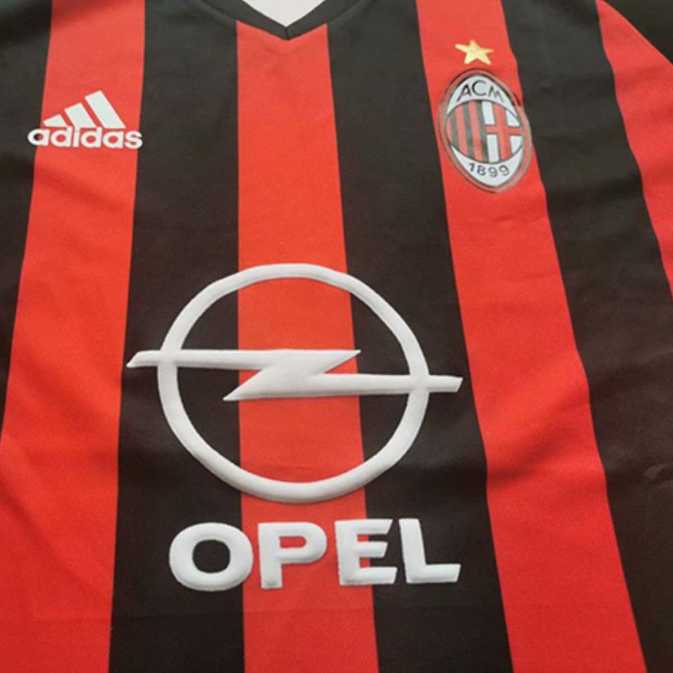jersey 2002/03 ac milan local manga corta versión fan retro