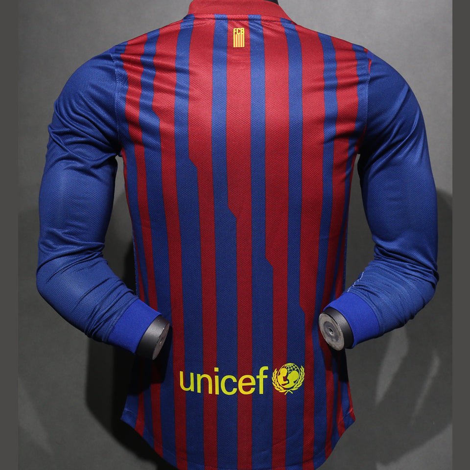 Jersey 2011/12 Barcelona Local Manga larga Versión Jugador Retro
