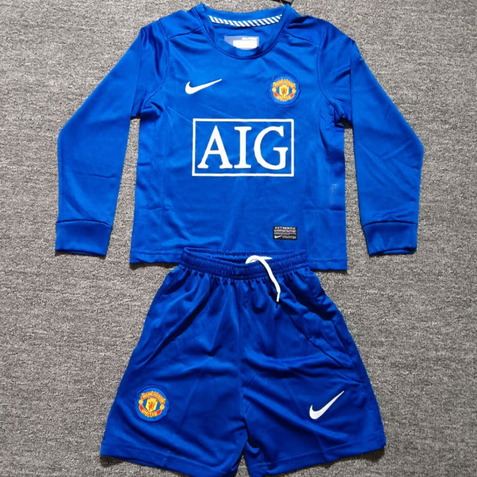 Jersey 2008/09 Manchester United Tercero Manga larga Niño Retro