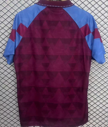 Jersey 1990 Aston Villa Local Manga corta Versión Fan Retro