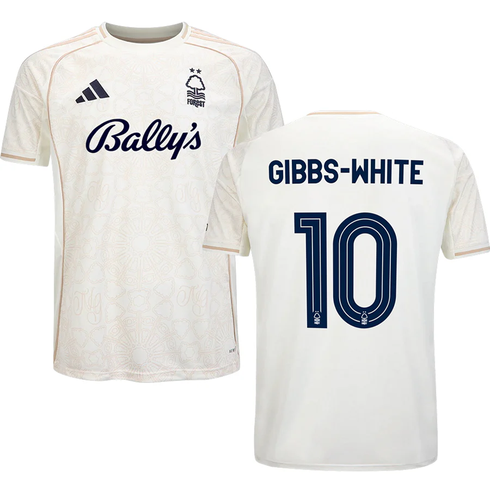 jersey 2025/26 nottingham forest visitante manga corta versión fan