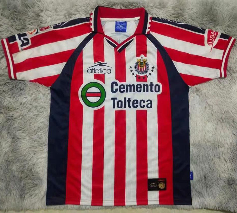 jersey 1999/2000 chivas local manga corta versión fan retro