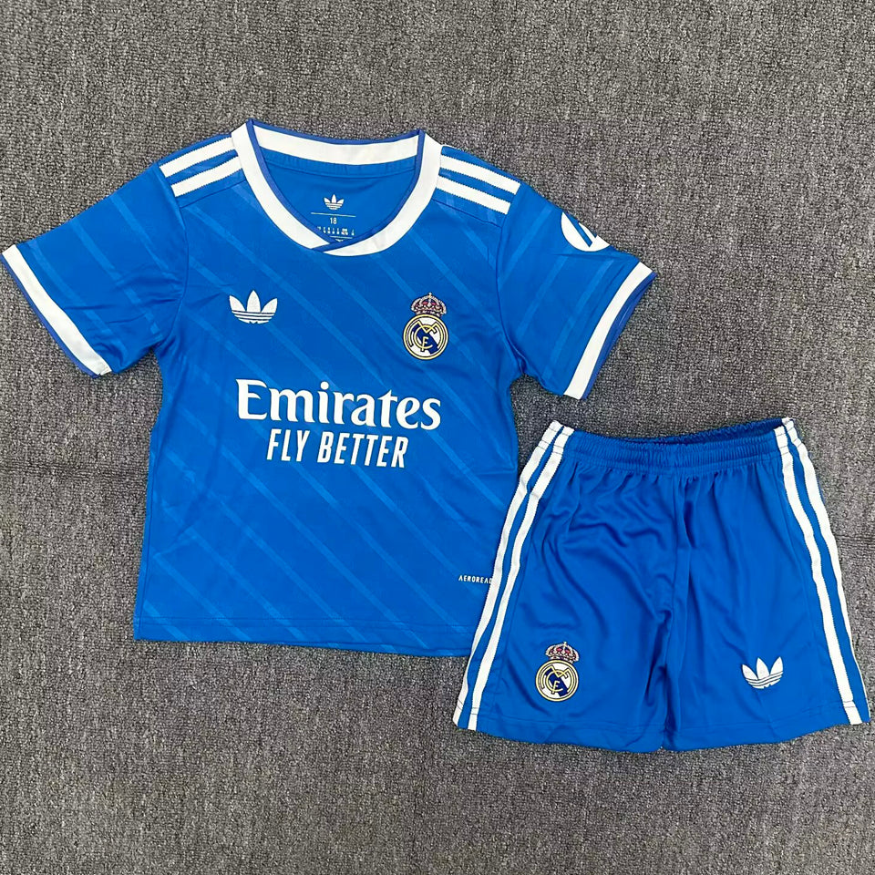 jersey 2025/26 real madrid tercero manga corta niño