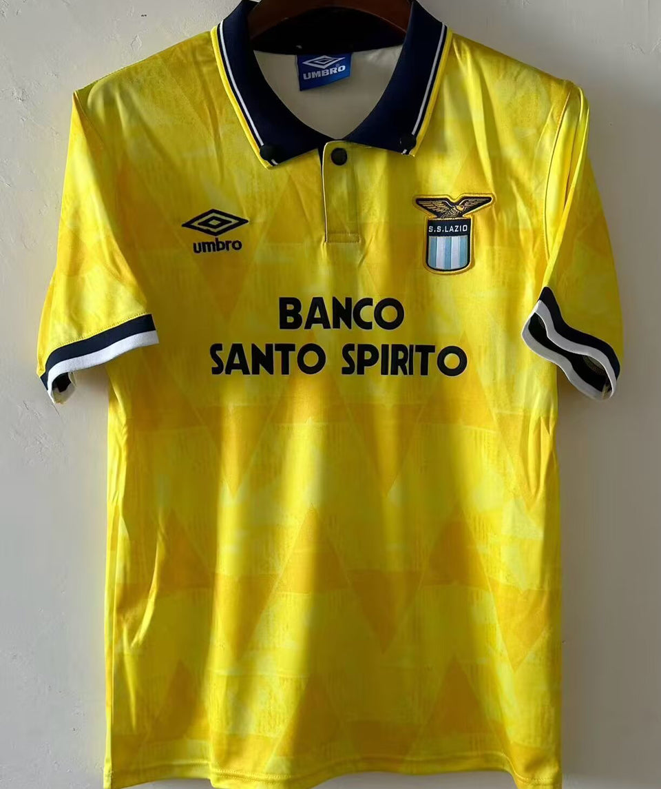 jersey 1991 lazio visitante manga corta versión fan retro