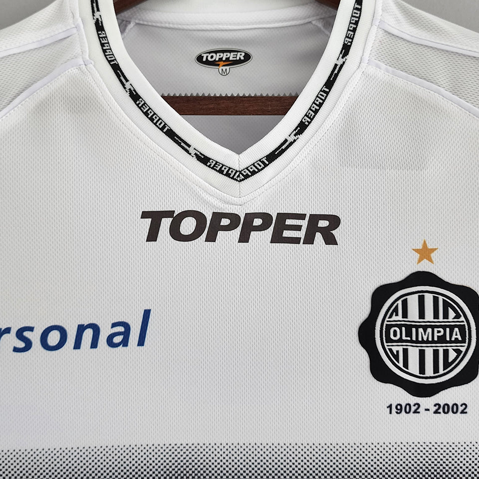 jersey 2002 club olimpia local manga corta versión fan retro