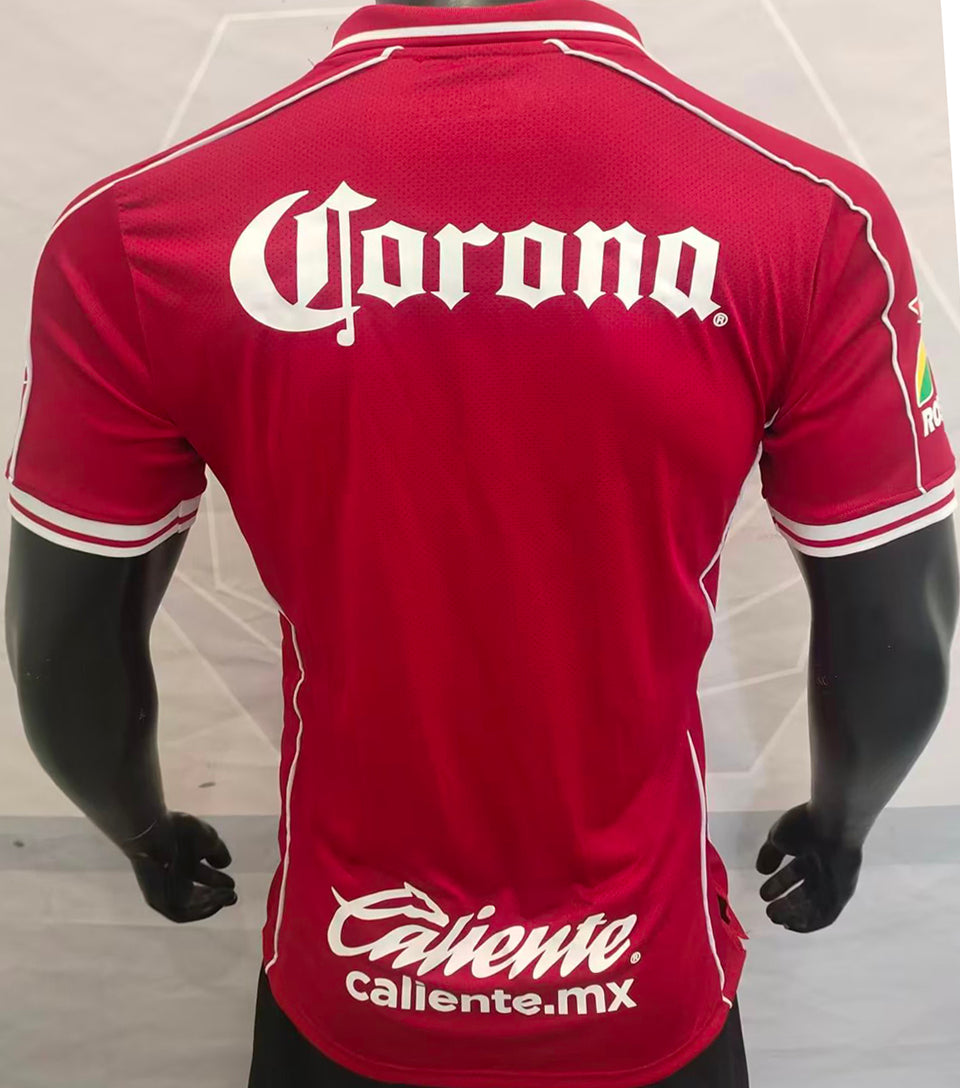 jersey 2026/27 deportivo toluca local manga corta versión fan