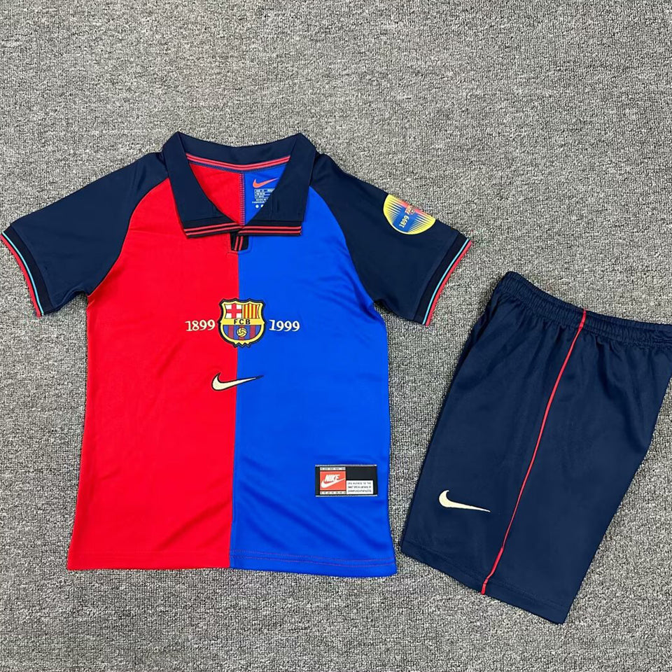 Jersey 1999 Barcelona Local Manga corta Niño Retro